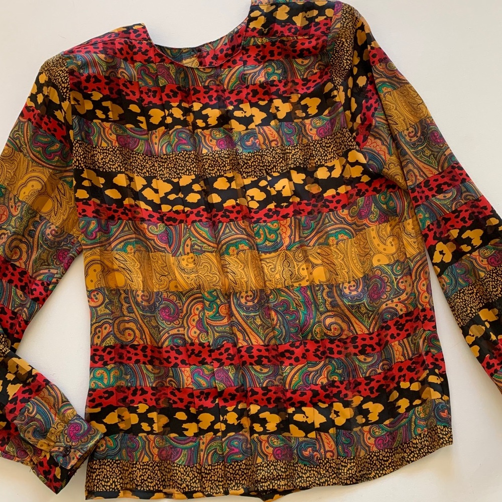 Nicola vintage animal & paisley print blouse 8
